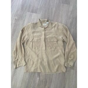 Lauren‎ Blake 100% Silk Blouse Size Large